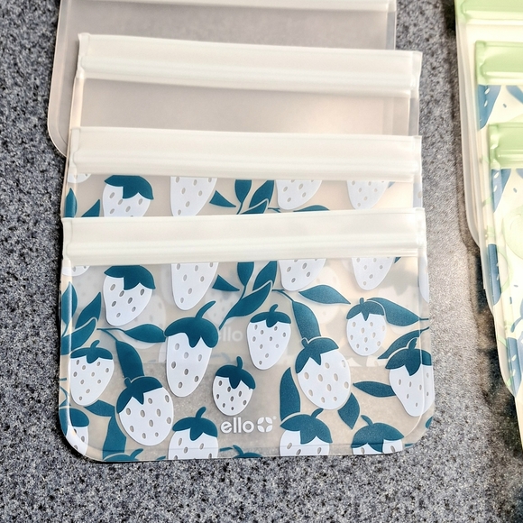 ELLO Reusable BPA Free Easy Zip Food Storage Bags, 14 Pieces NWOT - Picture 8 of 11